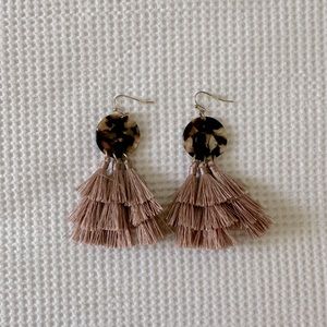 Tortoise & Fringe Earrings
